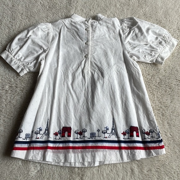 Janie and Jack | White Parisian Puff Sleeve Blouse | 8 - Picture 2 of 9